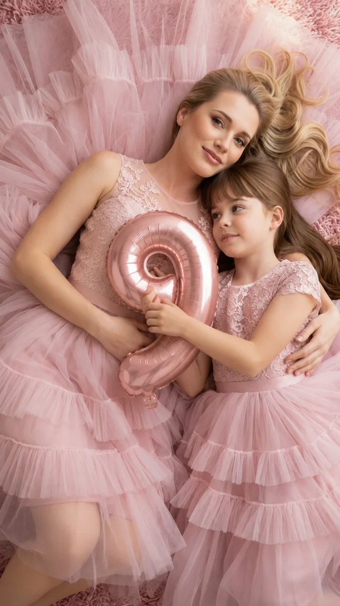 Фотосессия мамы с девочкой на 9 лет