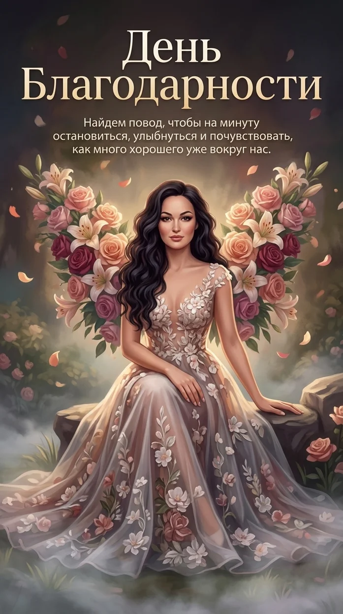 Открытка с вашим фото  «День благодарности»