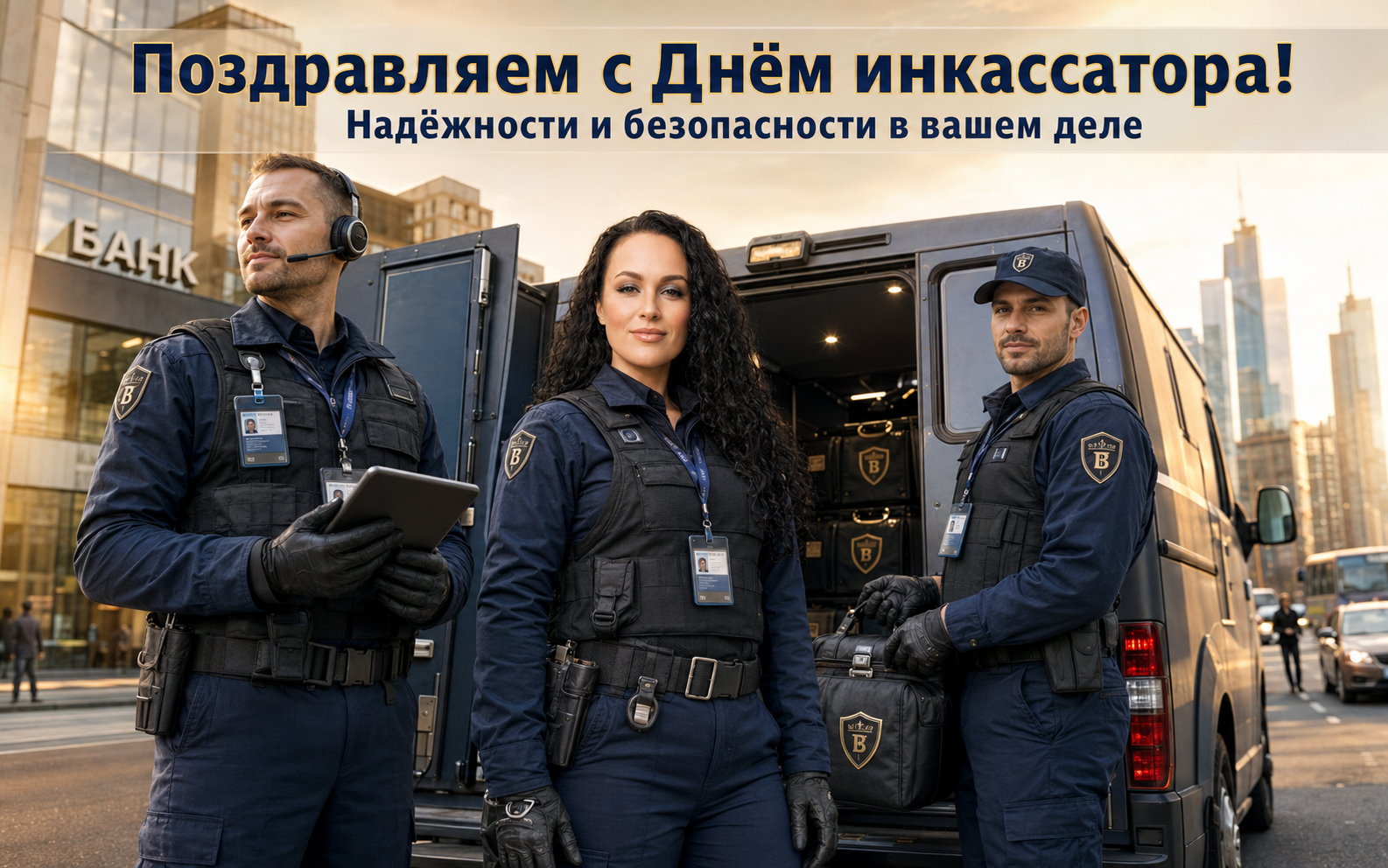 День инкассатора — поздравительная профессиональная открытка
