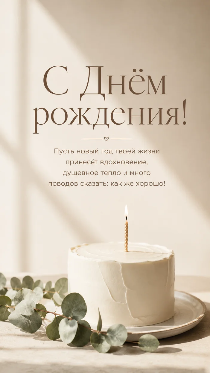 Фотосессия открытки ко дню рождения в журнальном стиле