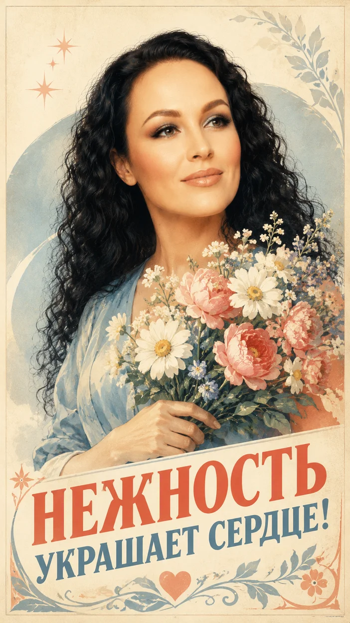 Фотооткрытка «НЕЖНОСТЬ УКРАШАЕТ СЕРДЦЕ!»