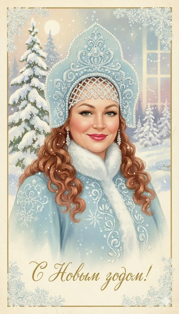 Снегурочка с советской открытки
