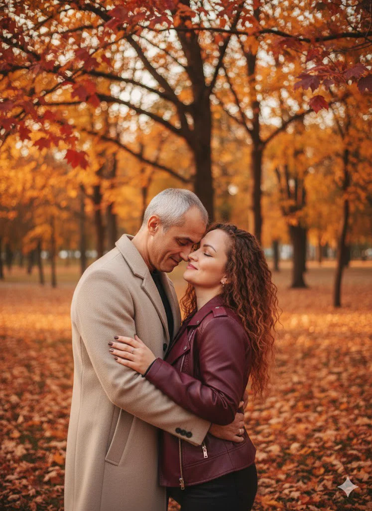 Осенняя страсть в бордовом